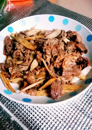 牛肉とゴボウの甘辛炒め-レシピのメイン写真