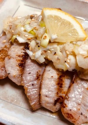 病みつきネギ塩ダレで食べる豚トロ焼き-レシピのメイン写真
