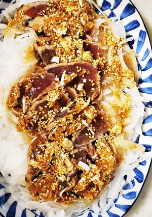 カツオの叩きのサラダ？-レシピのメイン写真