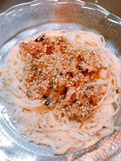 鯖の味噌煮缶で簡単そうめんサラダ-レシピのメイン写真