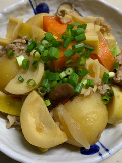 ハチクと新じゃがの煮物-レシピのメイン写真