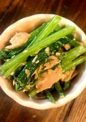 簡単箸休め♡かぶの葉とツナの和え物-レシピのメイン写真