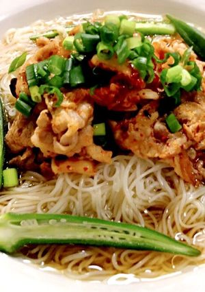 簡単♬さっぱり豚キムそうめん♡-レシピのメイン写真