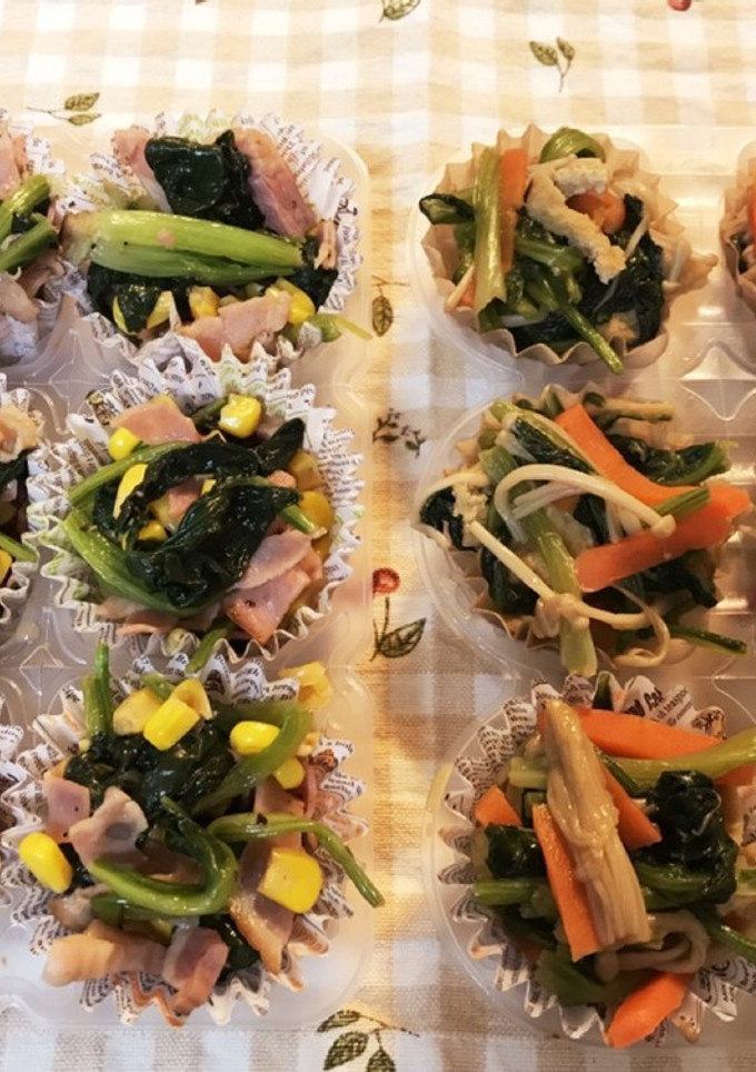 弁当作り置き ほうれん草ソテー、煮浸し-レシピのメイン写真
