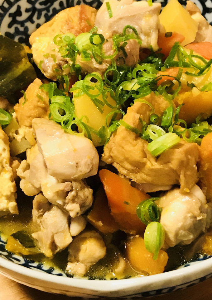 鶏もも肉とかぼちゃ＆根菜のあまから煮込み-レシピのメイン写真