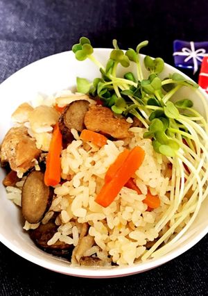 ☆鶏&ゴボウの炊き込みご飯☆-レシピのメイン写真
