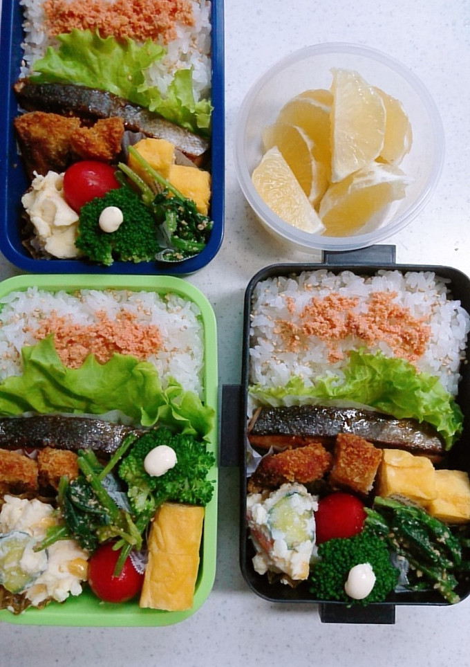 ☆高校生娘と小学生息子と私のお弁当☆44-レシピのメイン写真