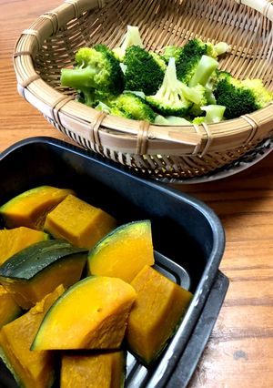お野菜のレンジでチン！の目安時間-レシピのメイン写真