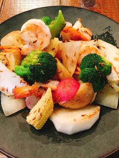 海老と野菜のクミン炒め-レシピのメイン写真