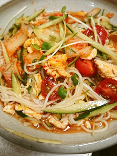 ★キムチ乗せぶっかけサラダ素麺-レシピのメイン写真