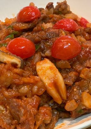 簡単で美味い!牛肉のケチャップ炒め-レシピのメイン写真