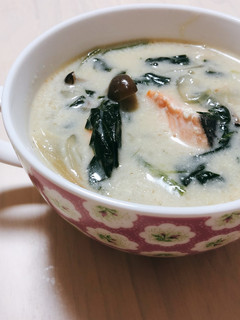 鮭とほうれん草の豆乳クリームシチュー-レシピのメイン写真