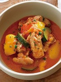 夏野菜とチキンのトマト煮-レシピのメイン写真