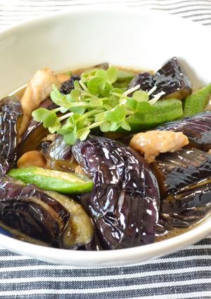 茄子と鶏肉のフライパン煮びたし♪-レシピのメイン写真