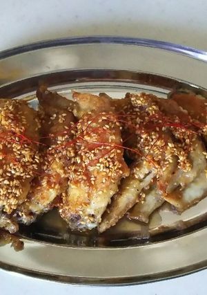 また食べたくなる♪こんがり甘辛手羽先♪-レシピのメイン写真