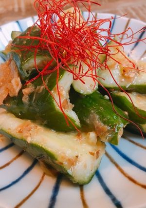 ポリ袋で♡おかか梅味たたききゅうり-レシピのメイン写真