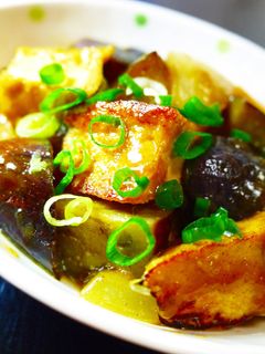 厚揚げなす玉ねぎ★めんつゆカレー炒め煮-レシピのメイン写真
