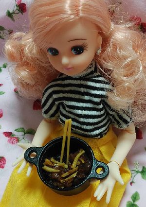 リカちゃんサイズ♡筍と牛肉の甘辛煮ꕤ*.-レシピのメイン写真