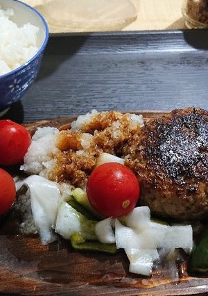 【簡単】和風ハンバーグ(ピクルス添え)-レシピのメイン写真