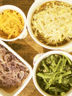 プロ旦那のビビンバ用4種の野菜ナムル♪-レシピのメイン写真