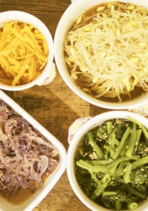 プロ旦那のビビンバ用4種の野菜ナムル♪-レシピのメイン写真