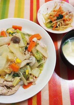 野菜たっぷり♥️中華丼定食-レシピのメイン写真
