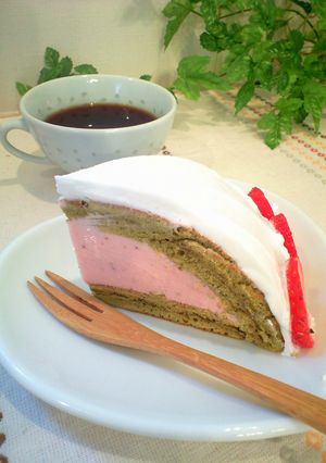 苺と抹茶のレアチーズ*ズコット♡-レシピのメイン写真