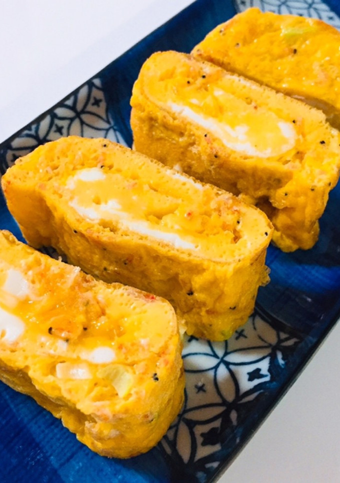 美味しすぎて困る！オキアミとネギの卵焼き-レシピのメイン写真