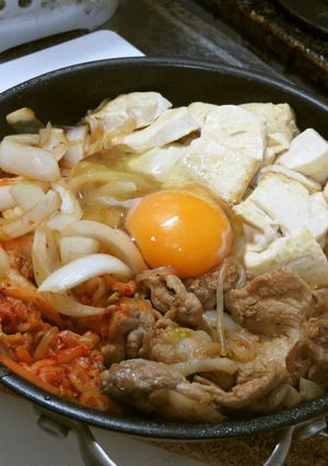 豚の肉豆腐☆キムチ・玉ねぎ・しらたき入り-レシピのメイン写真
