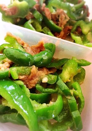 シーチキンとピーマンのめんつゆ煮-レシピのメイン写真