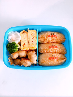 簡単いなり寿司のキャラ弁(アンパンマン)-レシピのメイン写真