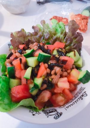 夏バテにトマトと納豆の塩昆布サラダ-レシピのメイン写真