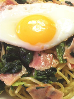 いちいち茹でない ポパイエッグパスタ-レシピのメイン写真