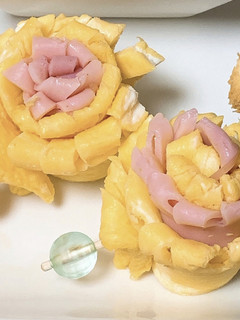 薄焼き卵とハムの花-レシピのメイン写真