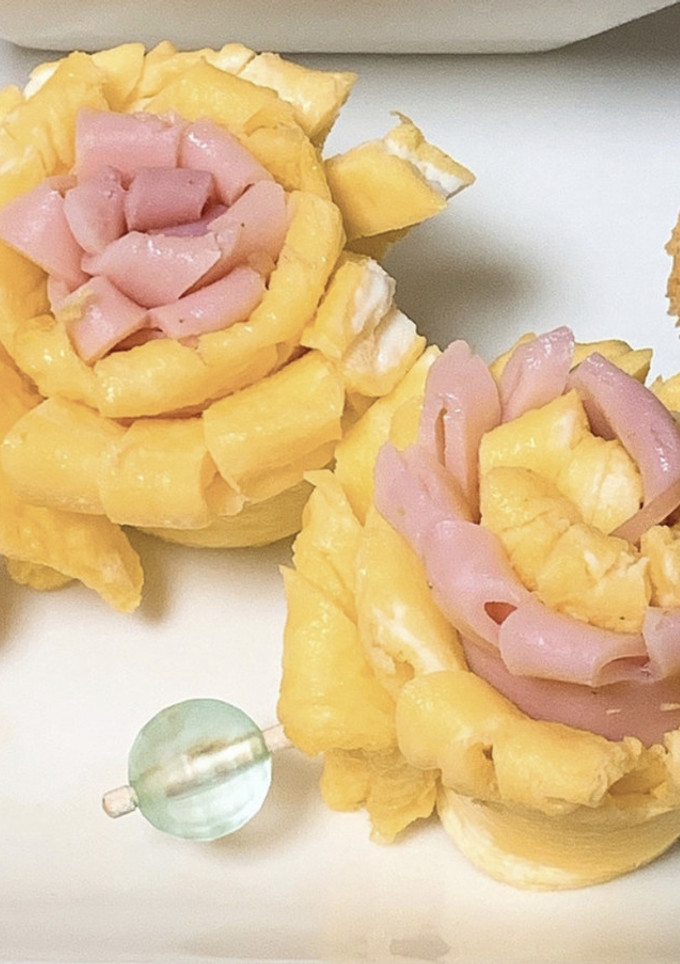 薄焼き卵とハムの花-レシピのメイン写真