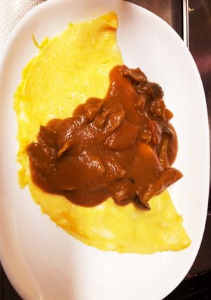 残りカレーのリメイク♬コーンオムレツ-レシピのメイン写真