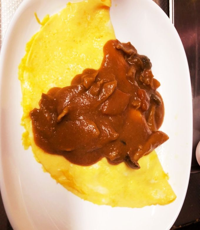 残りカレーのリメイク♬コーンオムレツ-レシピのメイン写真