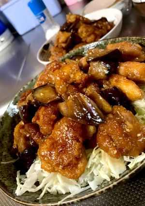 ナスと鶏もも肉の甘酢和え-レシピのメイン写真