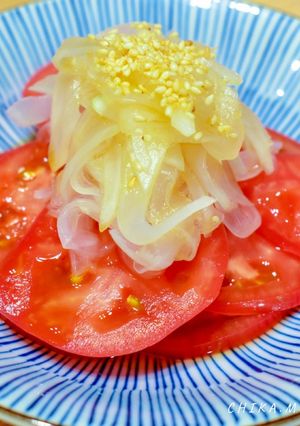 トマトと新玉ねぎの簡単サラダ-レシピのメイン写真