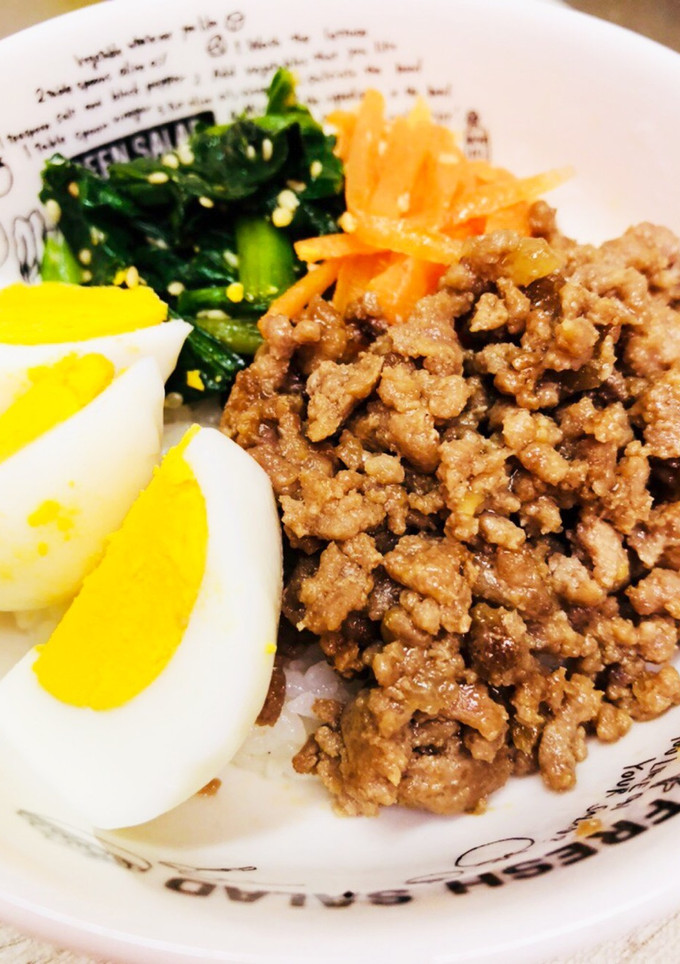そぼろと2種のナムルの4色丼-レシピのメイン写真