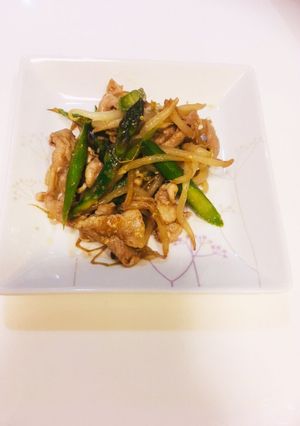 豚肉とアスパラもやしの味噌炒め-レシピのメイン写真