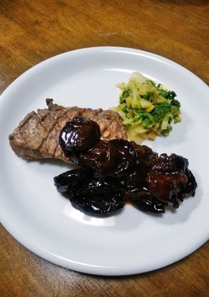 梨湖の豚ももステーキプラムソース-レシピのメイン写真