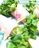✿簡単♪かいわれ大根とチーズのハム巻き✿