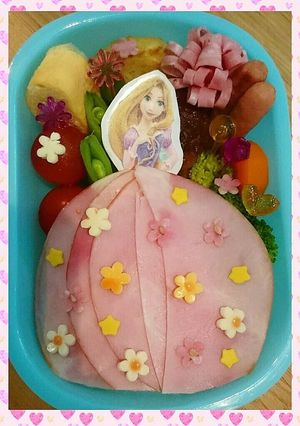 自作ピックで作るラプンツェルのキャラ弁❤-レシピのメイン写真