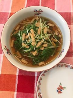 高野豆腐と水菜のさっと煮-レシピのメイン写真