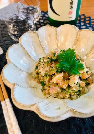 お酒のあてに☆サーモンのなめろう-レシピのメイン写真