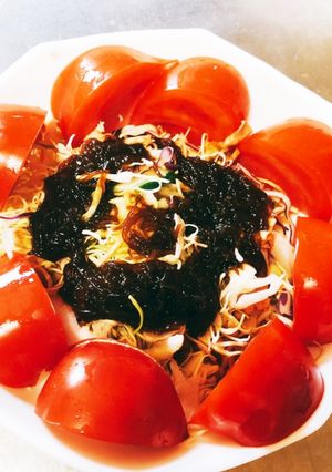 カット野菜①もずく酢パックで簡単サラダ-レシピのメイン写真