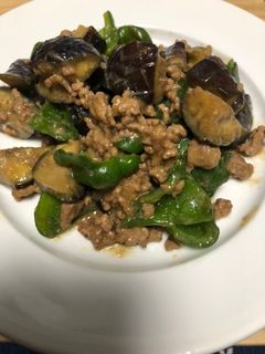 茄子とピーマンの肉味噌炒め-レシピのメイン写真
