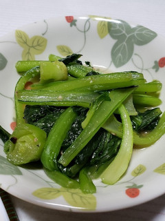 簡単♪小松菜の翡翠炒め♪大量消費可-レシピのメイン写真