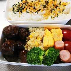 รูปของ 中学生のお弁当(ミートボール)